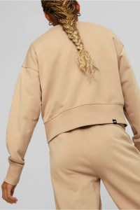 Толстовка жіноча Puma HER Crew бежева 67310989 изображение 3
