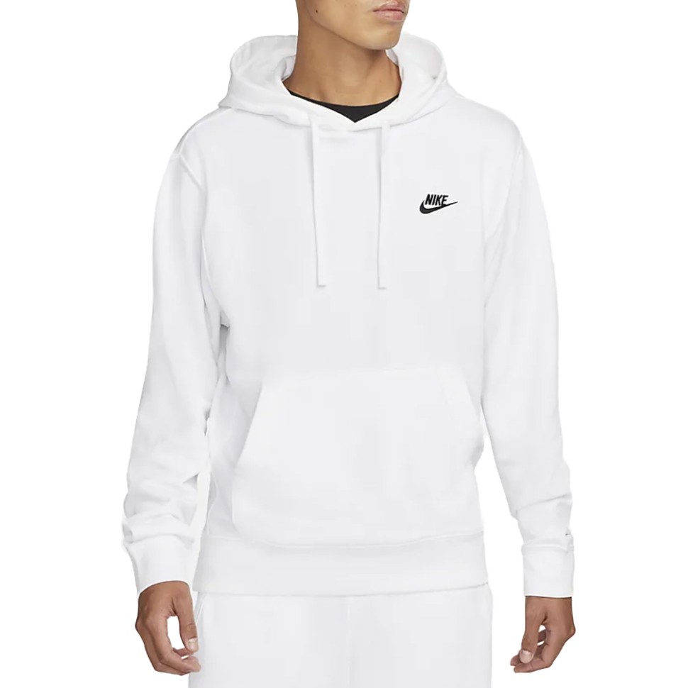 Толстовка чоловіча Nike M NSW CLUB HOODIE PO FT біла CZ7857-100 — фото 1