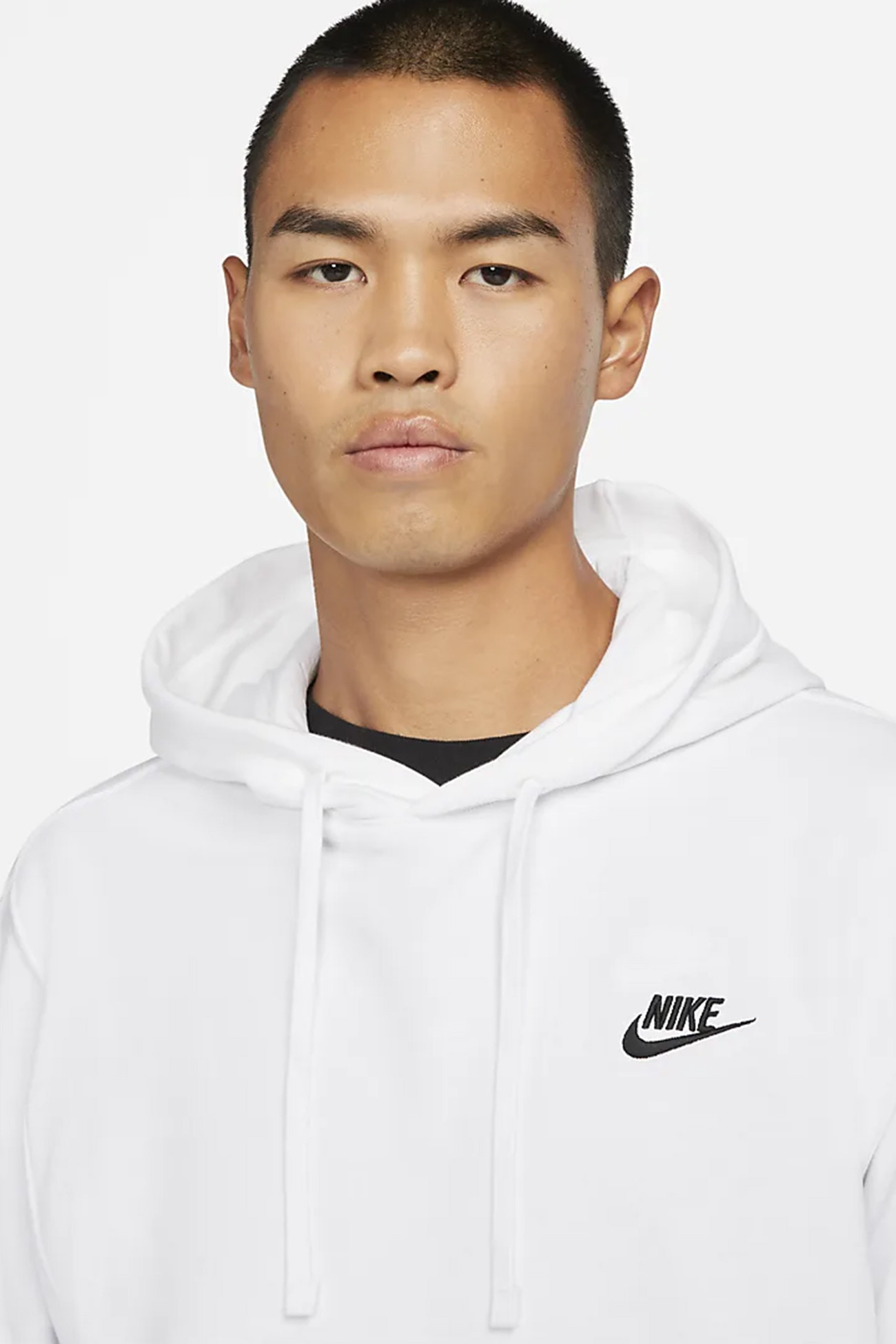 Толстовка мужская Nike M NSW CLUB HOODIE PO FT белая CZ7857-100 изображение 4