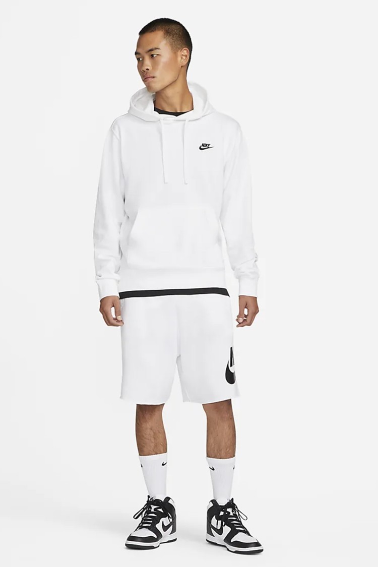 Толстовка чоловіча Nike M NSW CLUB HOODIE PO FT біла CZ7857-100 изображение 7