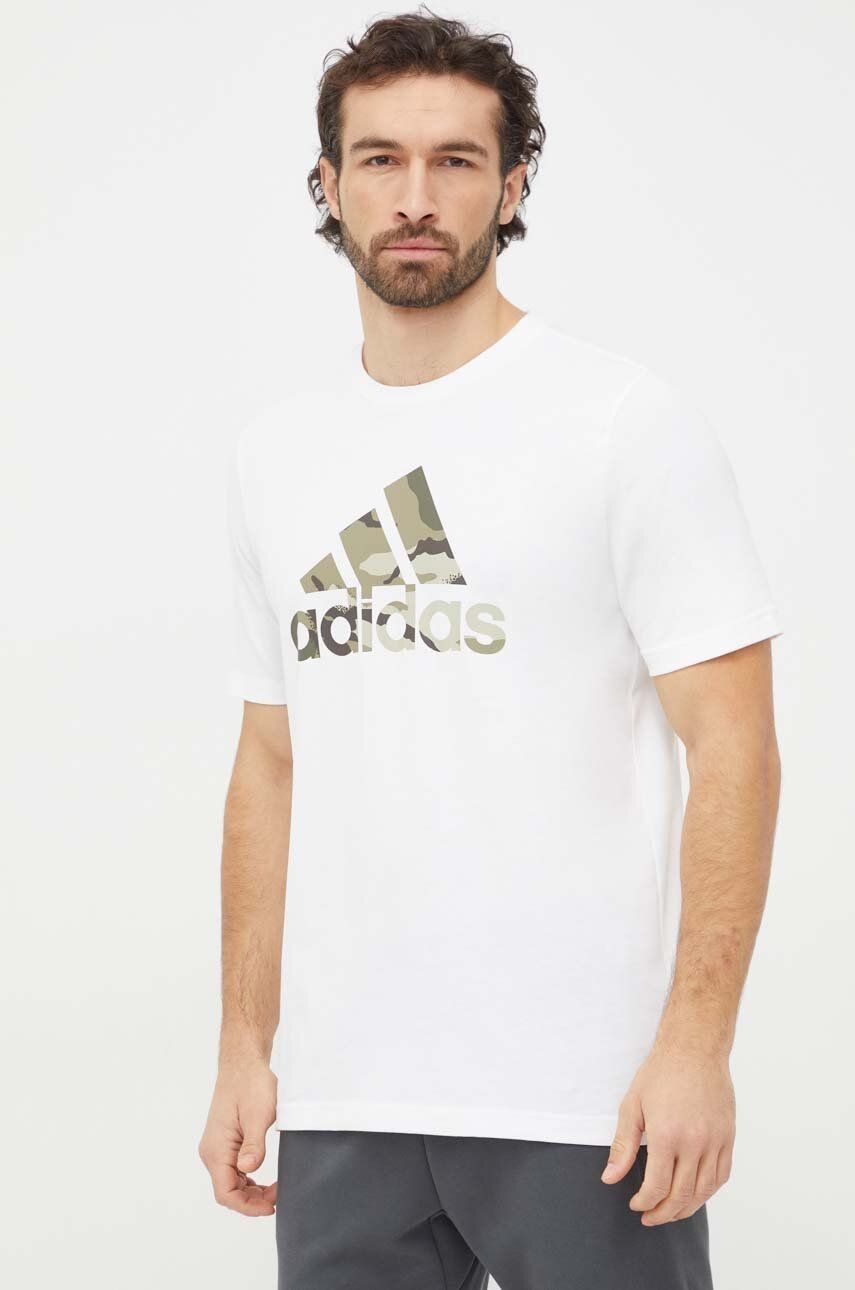 Футболка чоловіча Adidas M CAMO G T 1 біла IN6472 — фото 2