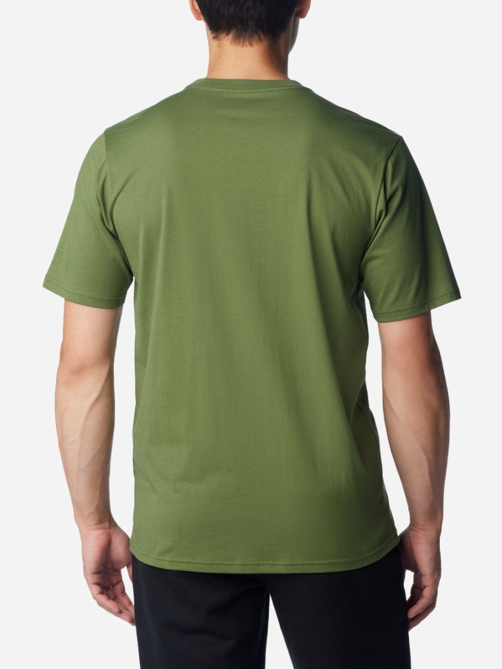 Футболка мужская Columbia CSC BASIC LOGO™ SHORT SLEEVE зеленая 1680051-351 изображение 4