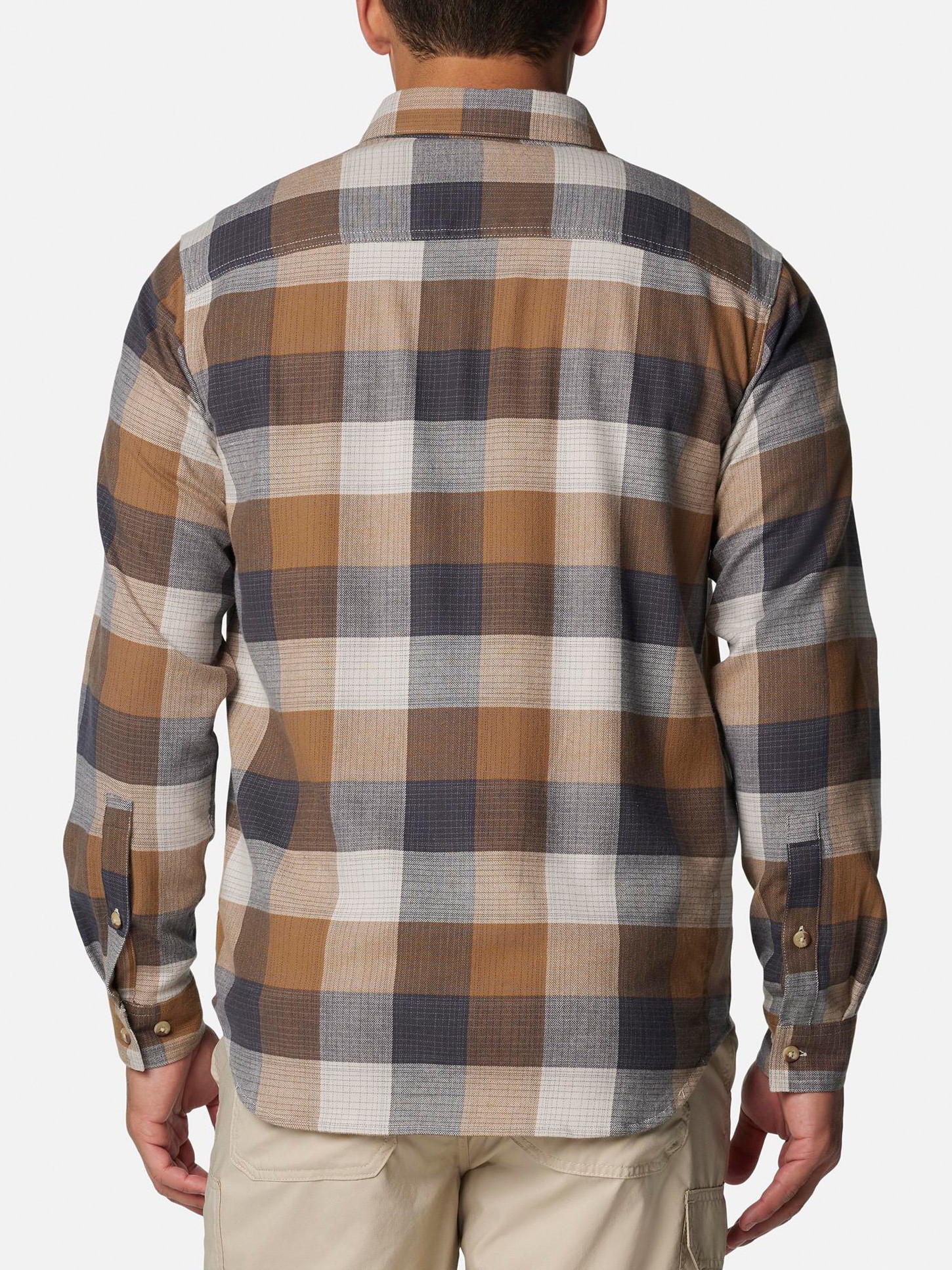 Рубашка мужская Columbia Cornell Woods™ Flannel Long Sleeve Shirt бежевая 1617951-278 изображение 3