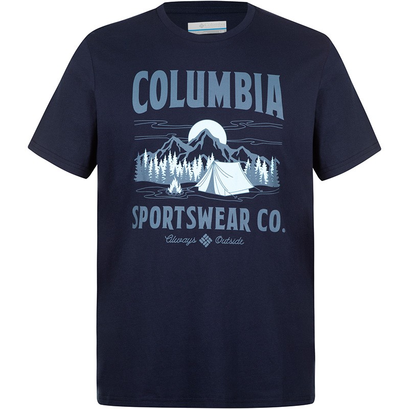 Футболка чоловіча Columbia Warren Grove ™ Tee синя 1872711-468 — Sport City Футболка чоловіча Columbia Warren Grove ™ Tee синя 1872711-468