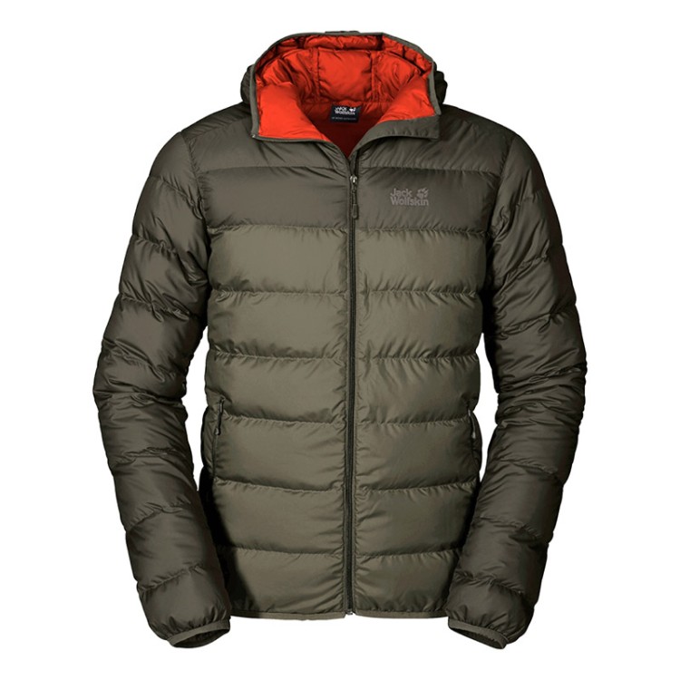 Пуховик мужской  Jack Wolfskin Helium Men хаки 1200573-4690 изображение 1