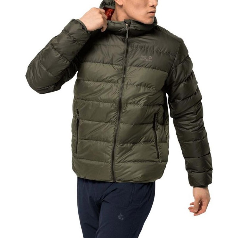Пуховик мужской  Jack Wolfskin Helium Men хаки 1200573-4690 изображение 2