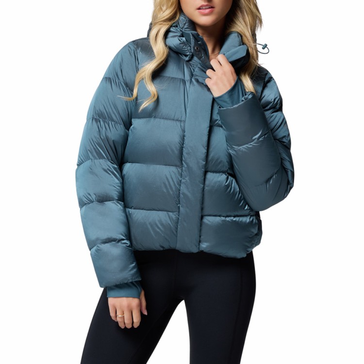 Куртка женская Columbia Amaze Puff™ Hooded Jacket бирюзовая 2133711-429