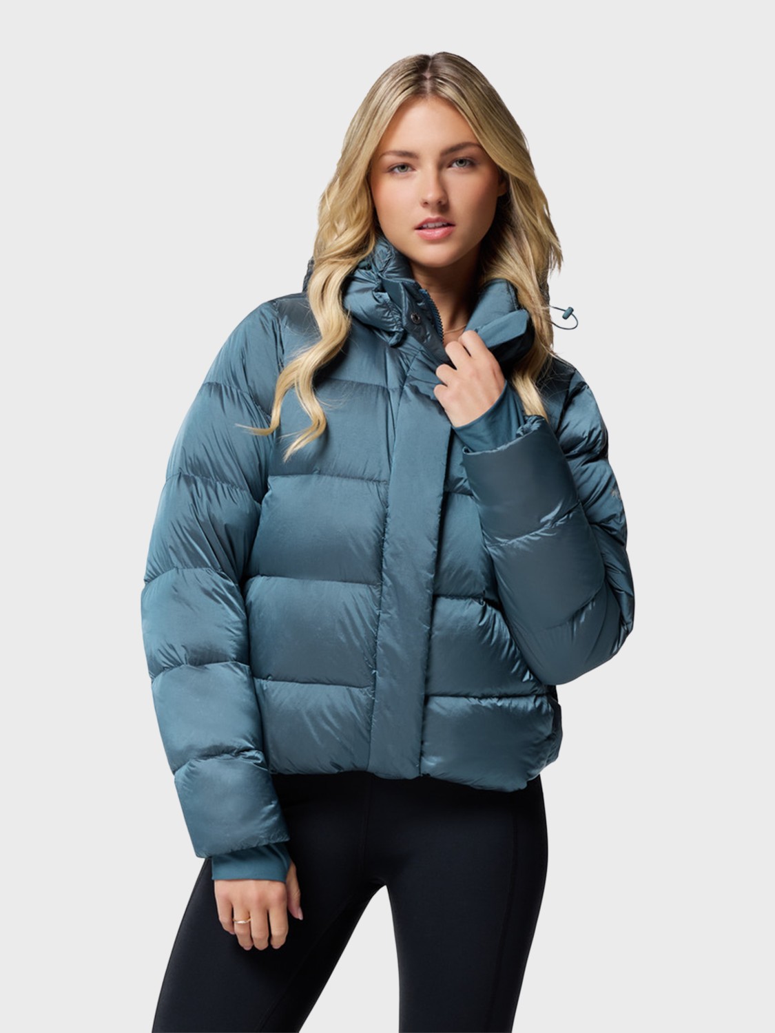 Куртка жіноча Columbia Amaze Puff™ Hooded Jacket бірюзова 2133711-429 изображение 2