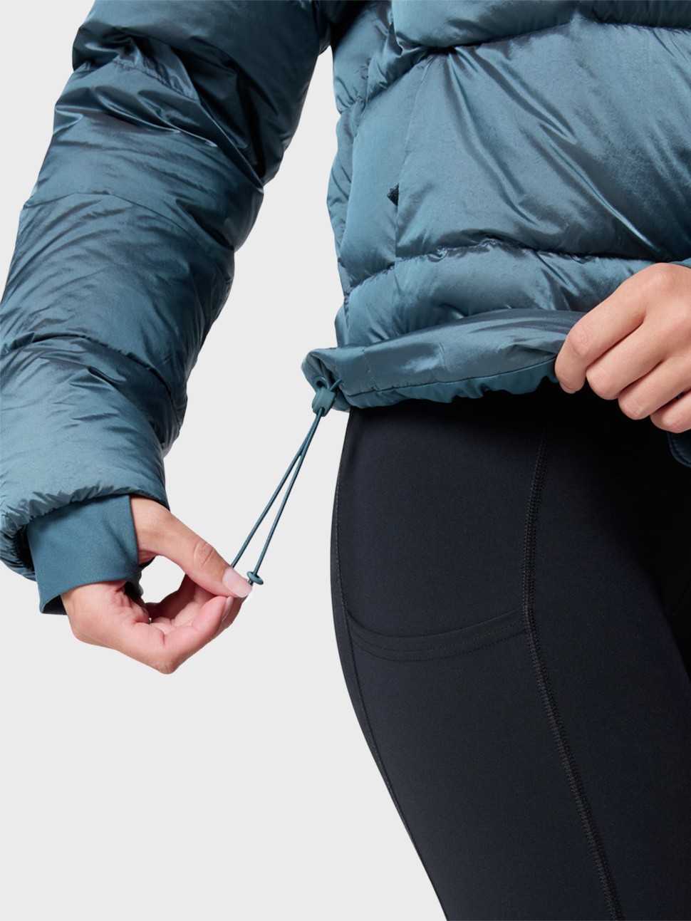 Куртка жіноча Columbia Amaze Puff™ Hooded Jacket бірюзова 2133711-429 — фото 8