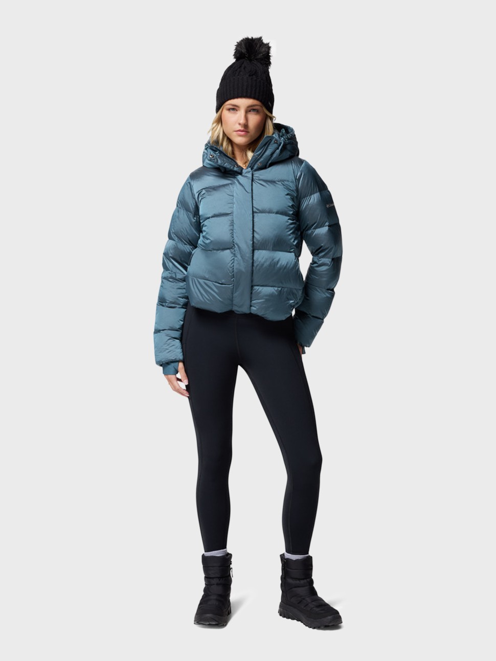 Куртка жіноча Columbia Amaze Puff™ Hooded Jacket бірюзова 2133711-429 — фото 9