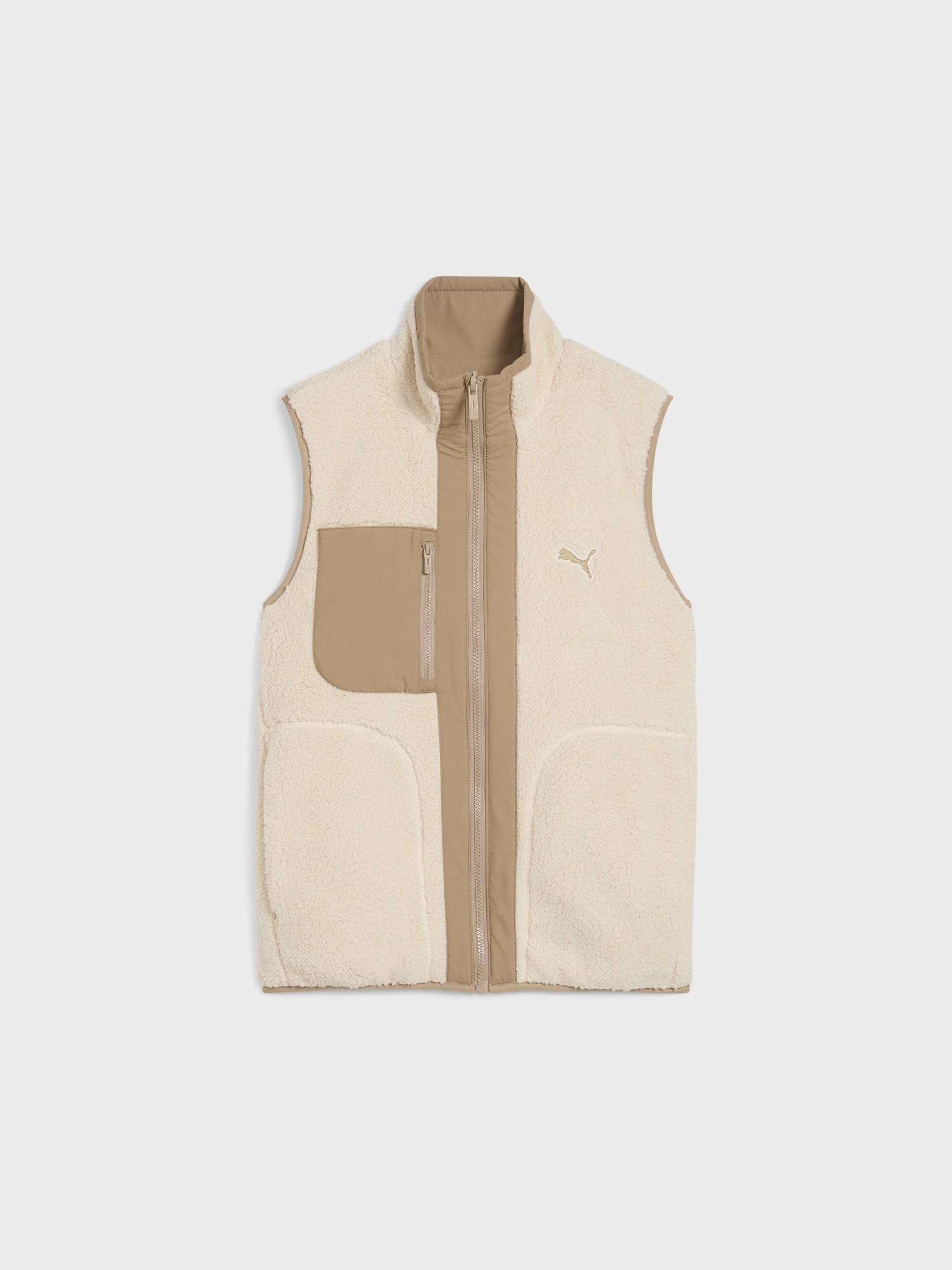 Жилет женский Puma Reversible Sherpa Vest бежевый 68838887 изображение 5