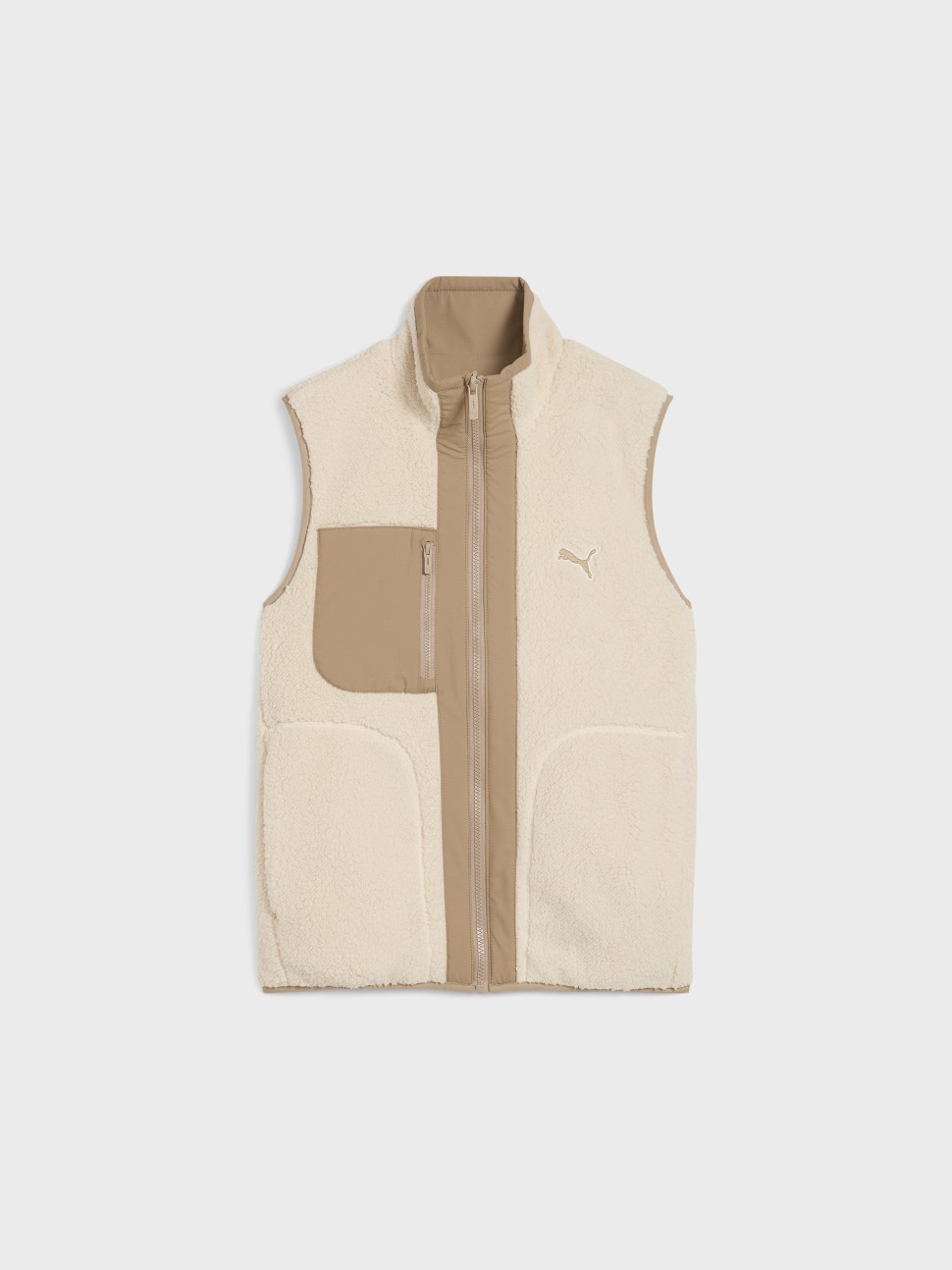 Жилет жіночий Puma Reversible Sherpa Vest бежевий 68838887 — фото 5