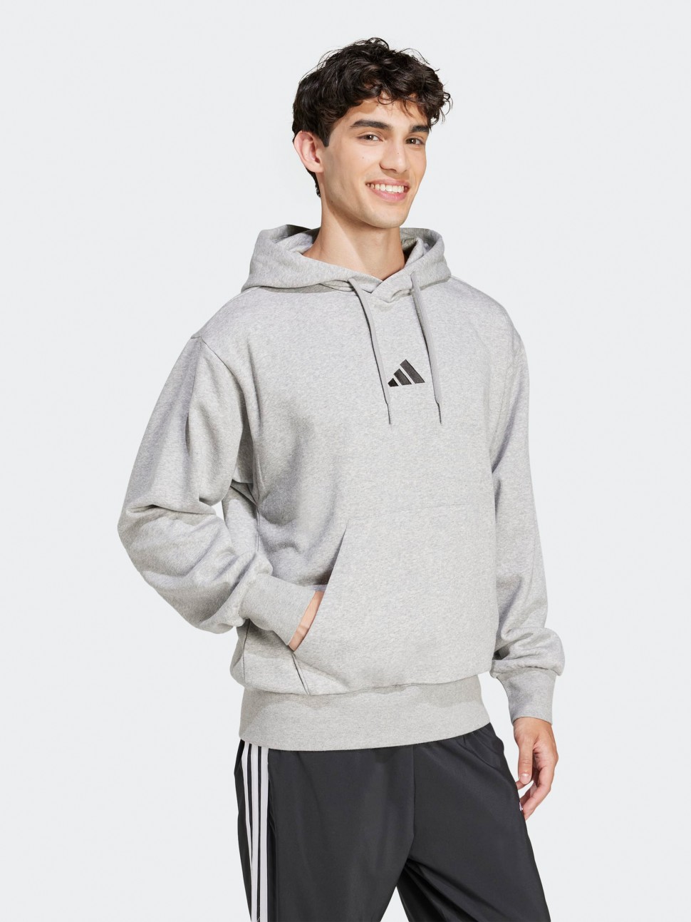 Толстовка чоловіча Adidas M FEELCOZY HD сіра JE3809 — фото 4