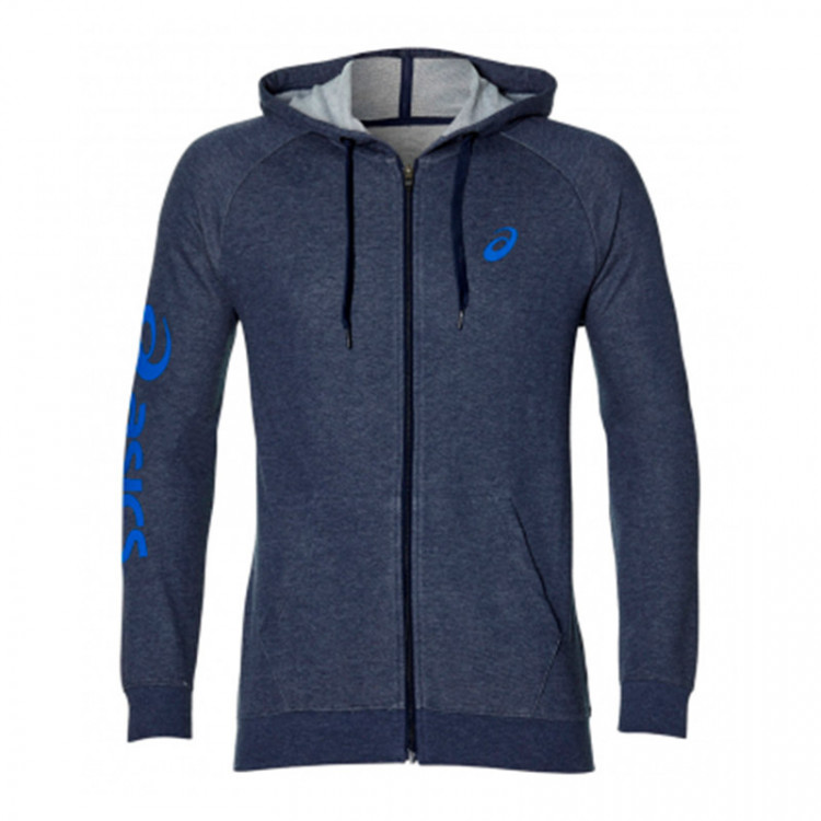 Толстовка чоловіча Asics Big Asics Fz Hoodie синя 2031A983-403  изображение 1