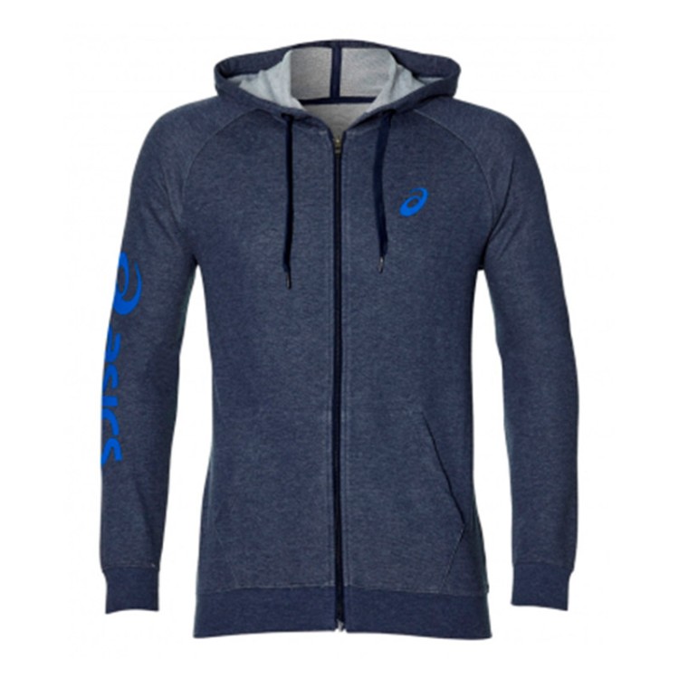 Толстовка мужская Asics Big Asics Fz Hoodie синяя 2031A983-403  изображение 1
