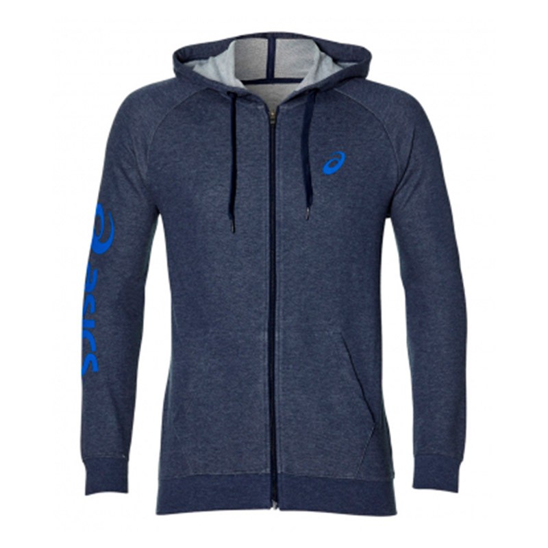 Толстовка мужская Asics Big Asics Fz Hoodie синяя 2031A983-403  изображение 1