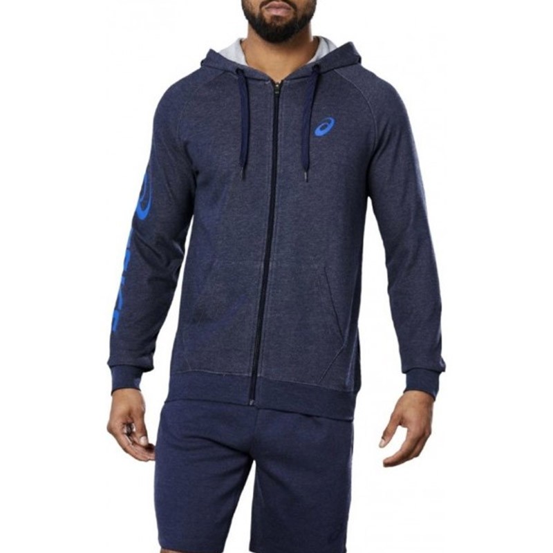 Толстовка мужская Asics Big Asics Fz Hoodie синяя 2031A983-403  изображение 2