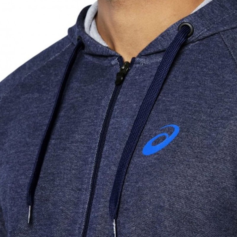 Толстовка мужская Asics Big Asics Fz Hoodie синяя 2031A983-403  изображение 3