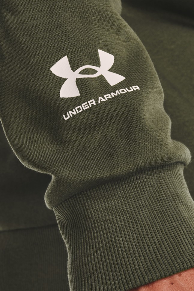 Чоловіча толстовка Under Armour Ua Rival Flc Camo Script Crw зелена 1366306-390 изображение 4