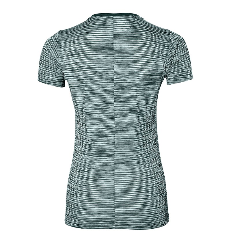 Футболка женская Asics FUZEX V-NECK SS TOP (W) зеленая 141214-4003 изображение 2