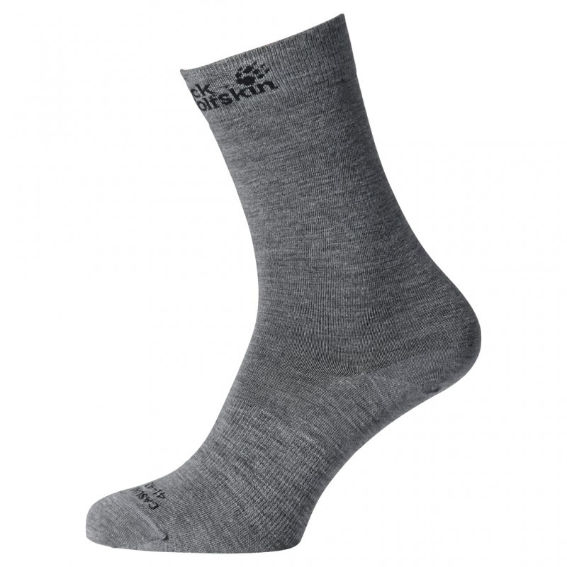 Шкарпетки унісекс Jack Wolfskin MERINO CLASSIC CUT SOCKS сірі 1905011-6110 — фото 1