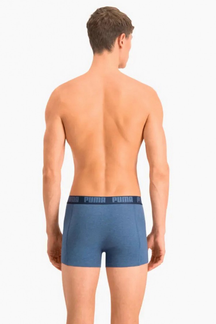 Нижнее белье мужское Puma PUMA BASIC BOXER 2P синее 90682336 изображение 3