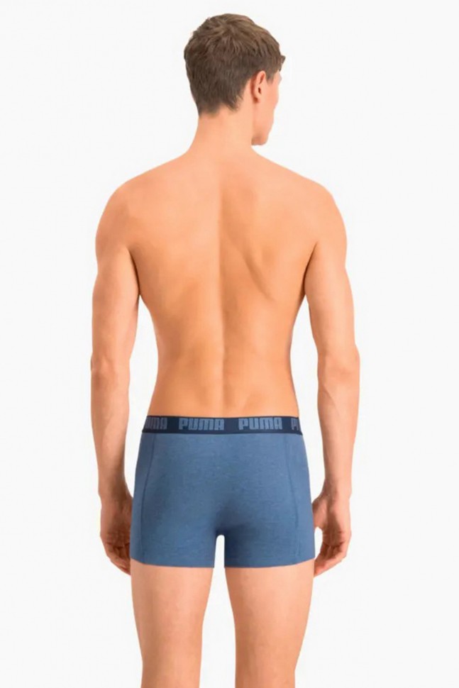 Нижнее белье мужское Puma PUMA BASIC BOXER 2P синее 90682336 изображение 3
