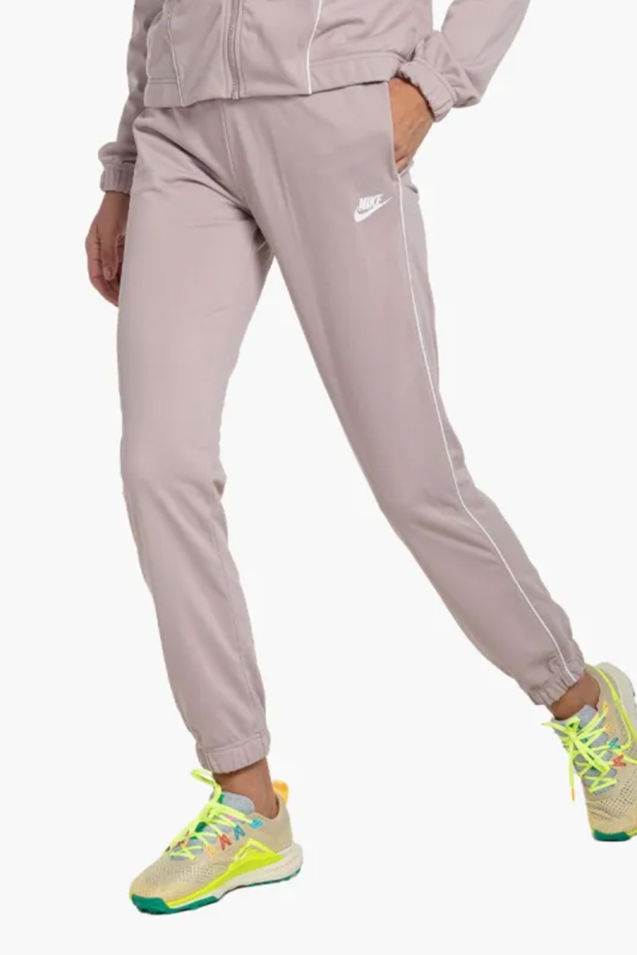 Костюм женский Nike W NSW ESSNTL PQE TRK SUIT бежевый DD5860-272 изображение 4