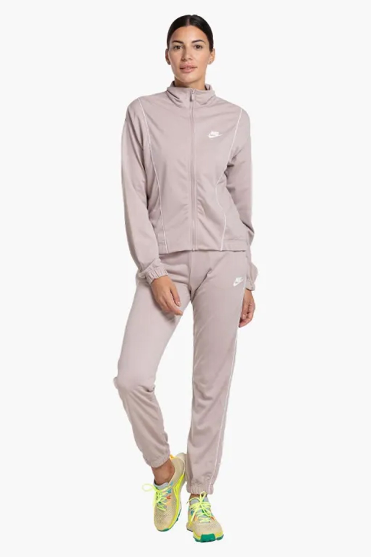 Костюм женский Nike W NSW ESSNTL PQE TRK SUIT бежевый DD5860-272 изображение 6