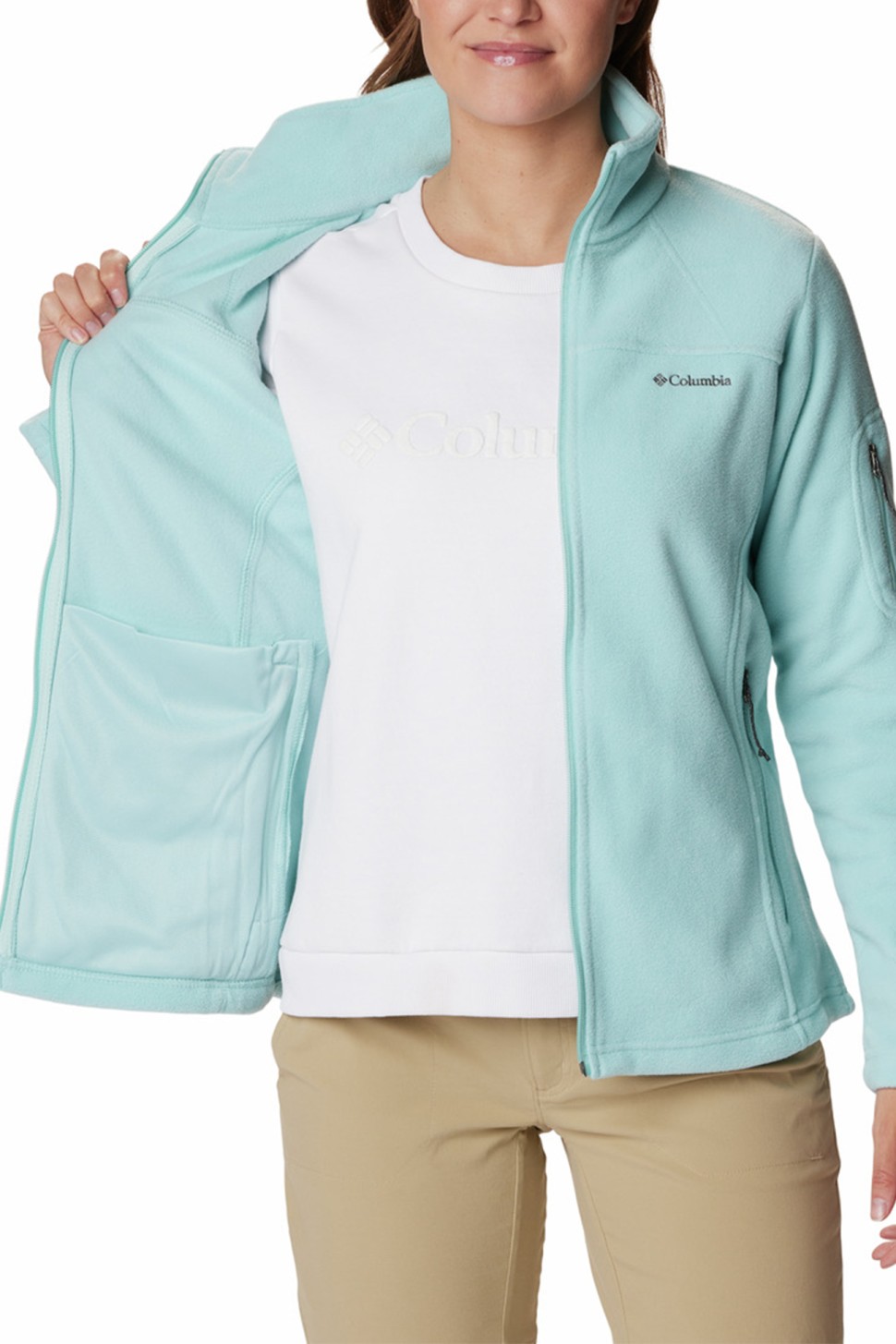 Джемпер жіночий Columbia Fast Trek™ II Jacket м'ятний 1465351-321 — фото 5