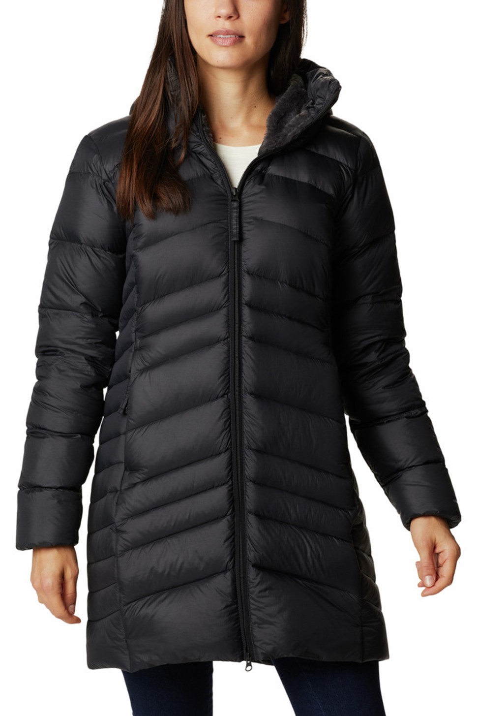 Куртка жіноча Columbia Autumn Park™ Down Mid Jacket чорна 1930221-010 — фото 2