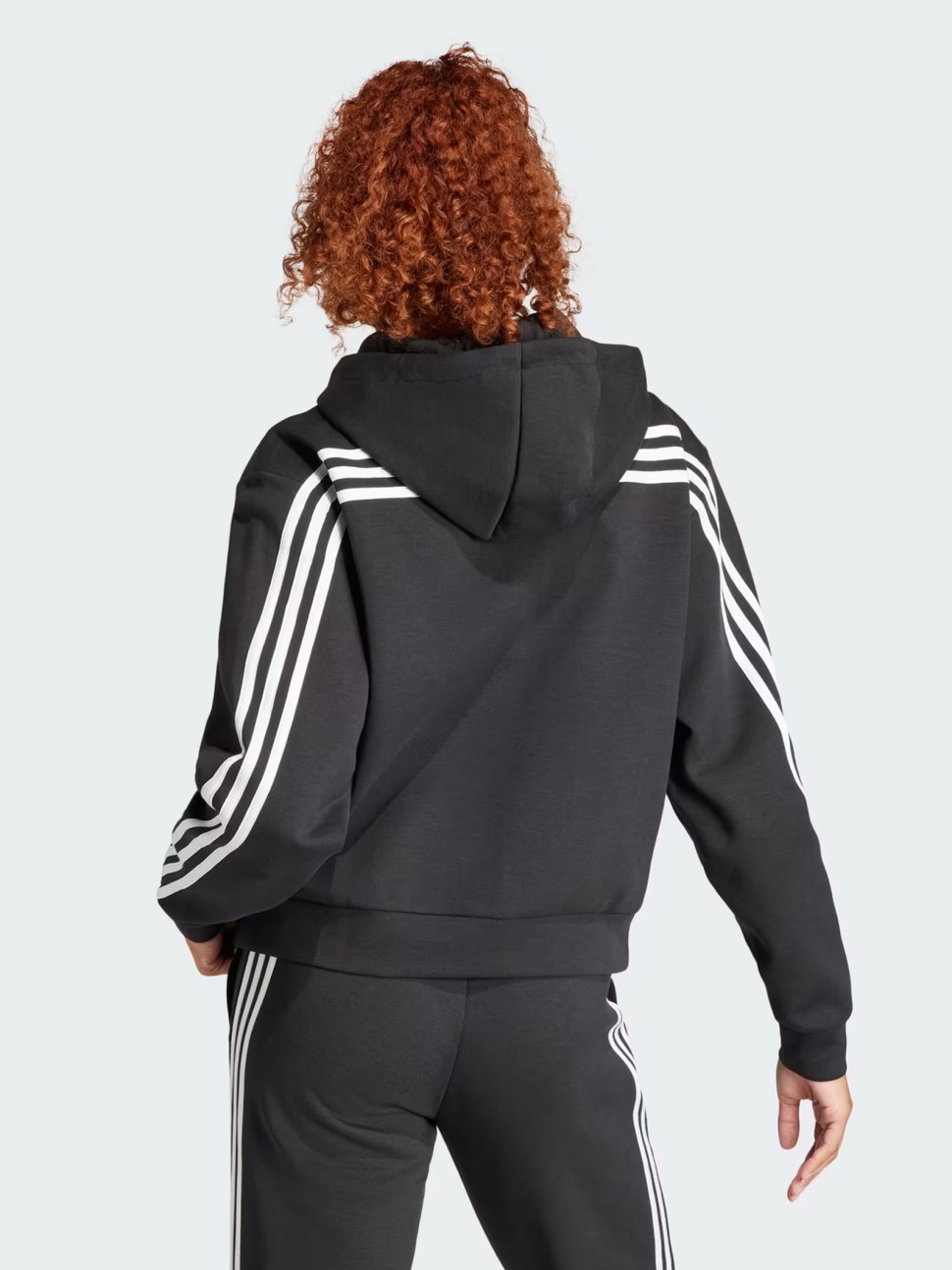 Толстовка жіноча Adidas W FI 3S FZ HD чорна IN9475 — фото 3