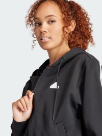 Толстовка женская Adidas W FI 3S FZ HD черная IN9475 изображение 4