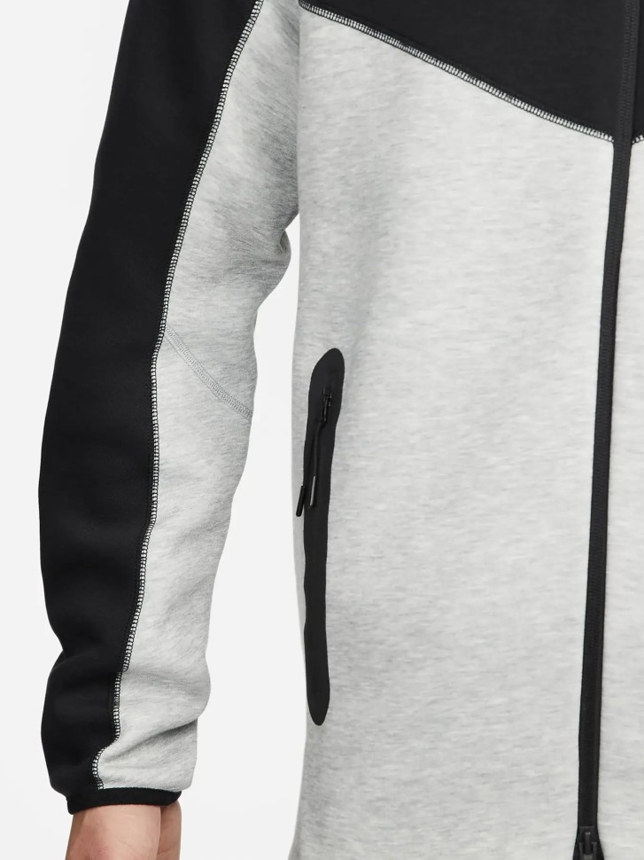 Толстовка мужская Nike M NK TCH FLC FZ WR HOODIE серая FB7921-064 изображение 5