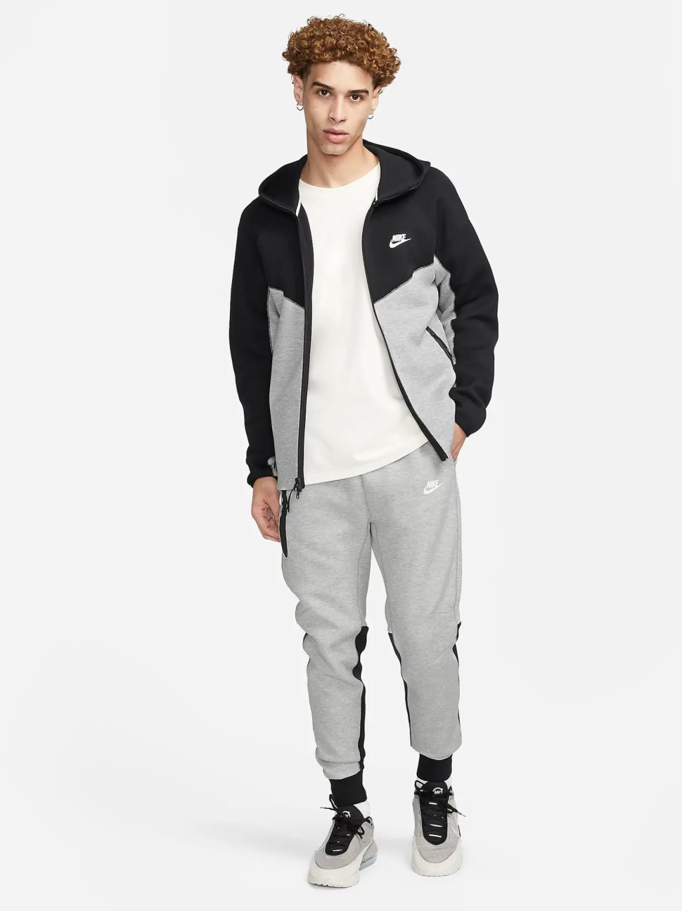 Толстовка чоловіча Nike M NK TCH FLC FZ WR HOODIE сіра FB7921-064 — фото 6
