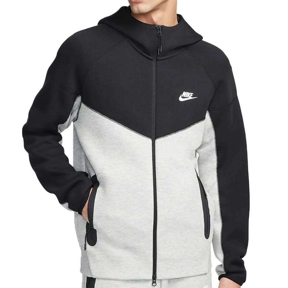 Толстовка мужская Nike M NK TCH FLC FZ WR HOODIE серая FB7921-064 изображение 7