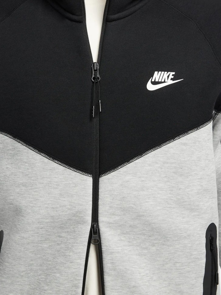 Толстовка мужская Nike M NK TCH FLC FZ WR HOODIE серая FB7921-064 изображение 10