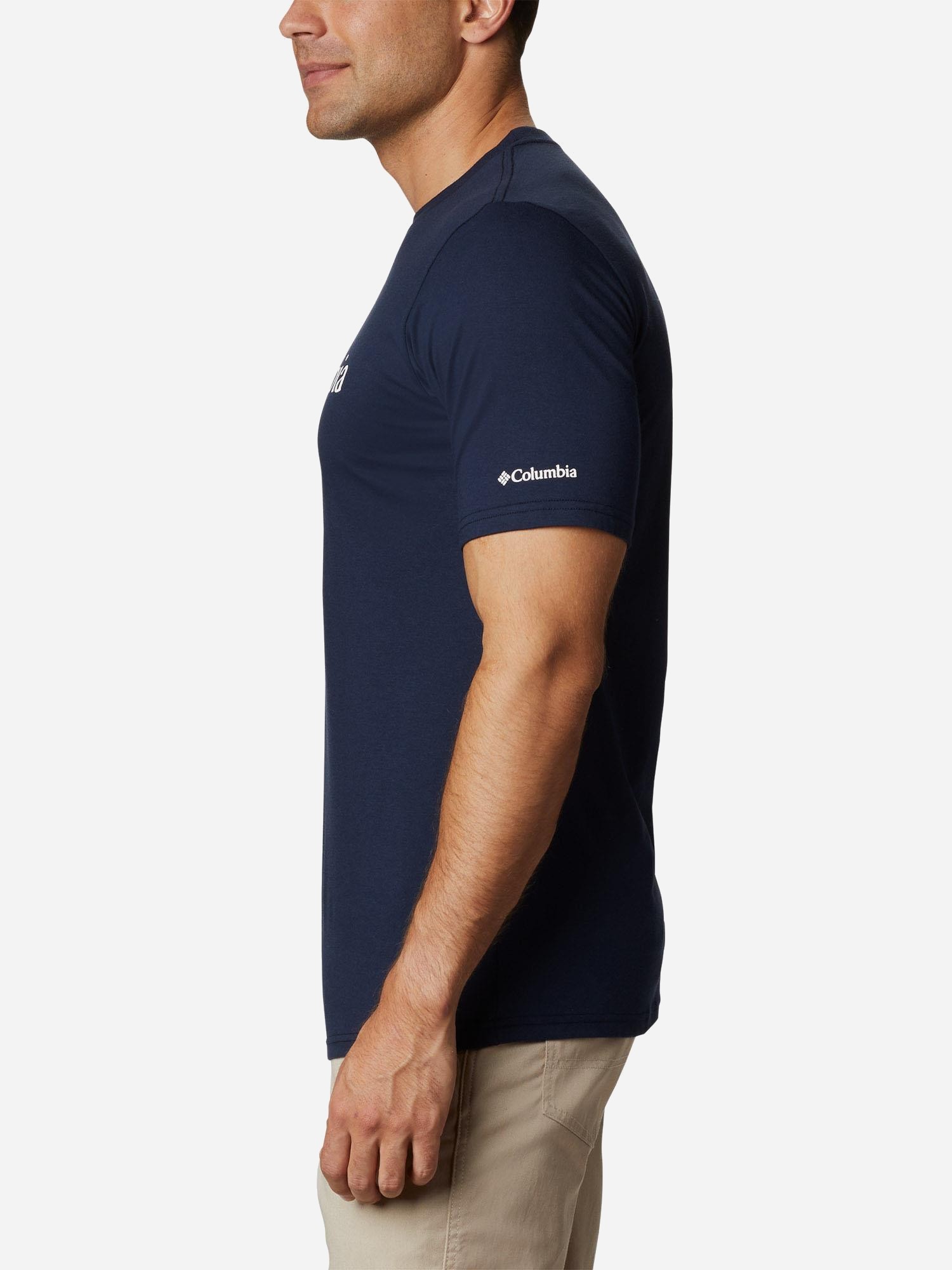 Футболка мужская Columbia CSC BASIC LOGO™ SHORT SLEEVE синяя 1680051-467 изображение 3