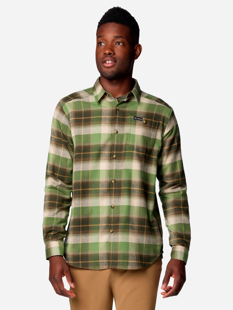 Сорочка чоловіча Columbia Cornell Woods™ Flannel Long Sleeve Shirt зелена 1617951-398 — фото 2