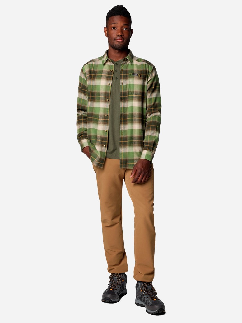 Рубашка мужская Columbia Cornell Woods™ Flannel Long Sleeve Shirt зеленая 1617951-398 изображение 3