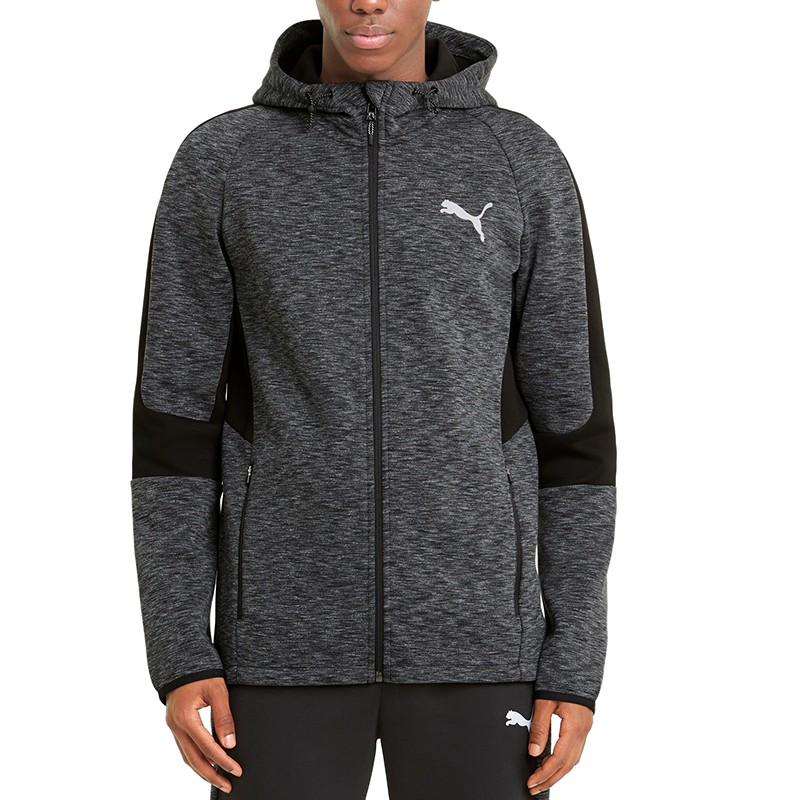 Толстовка мужская Puma Evostripe Fz Hoodie серая 58581101 — фото 3