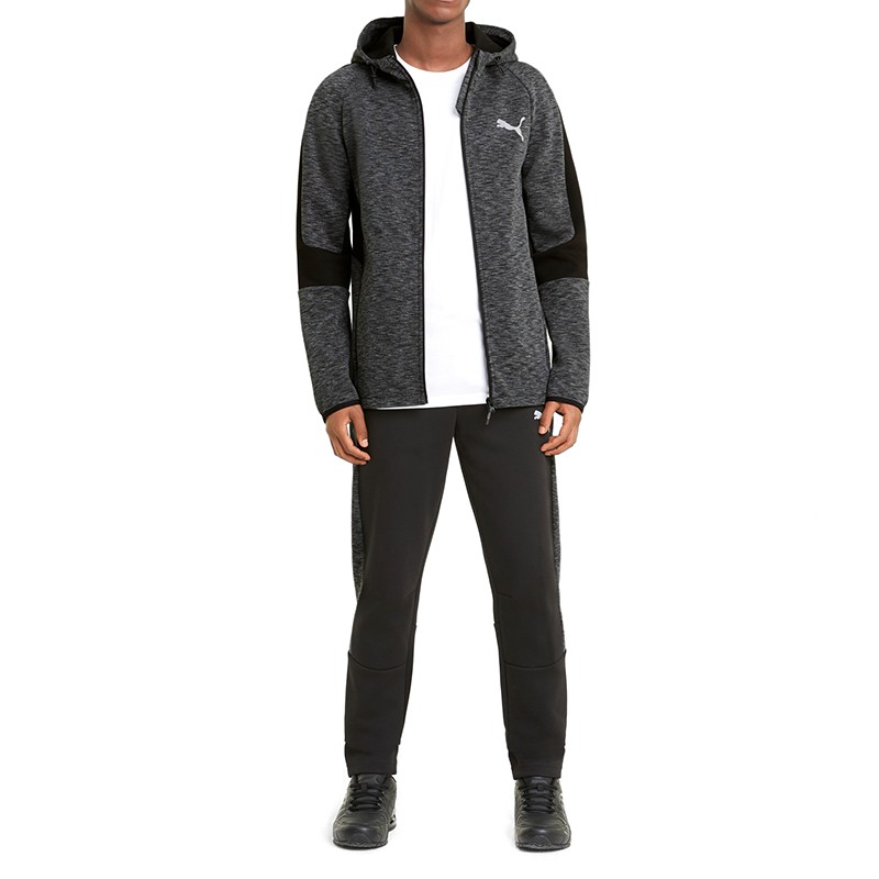 Толстовка мужская Puma Evostripe Fz Hoodie серая 58581101 — фото 5