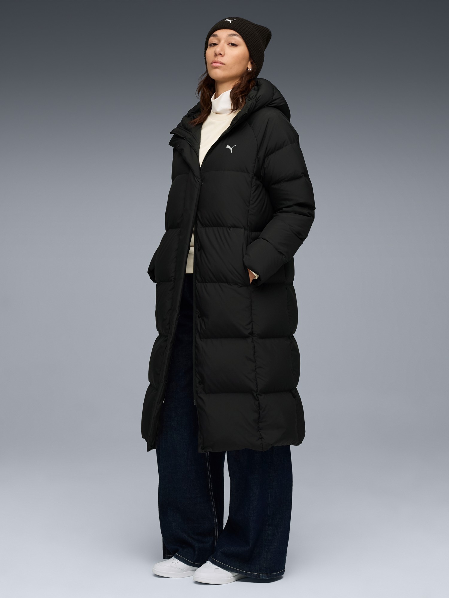 Куртка жіноча Puma Hooded Down Puffer Coat чорна 68839001 изображение 4