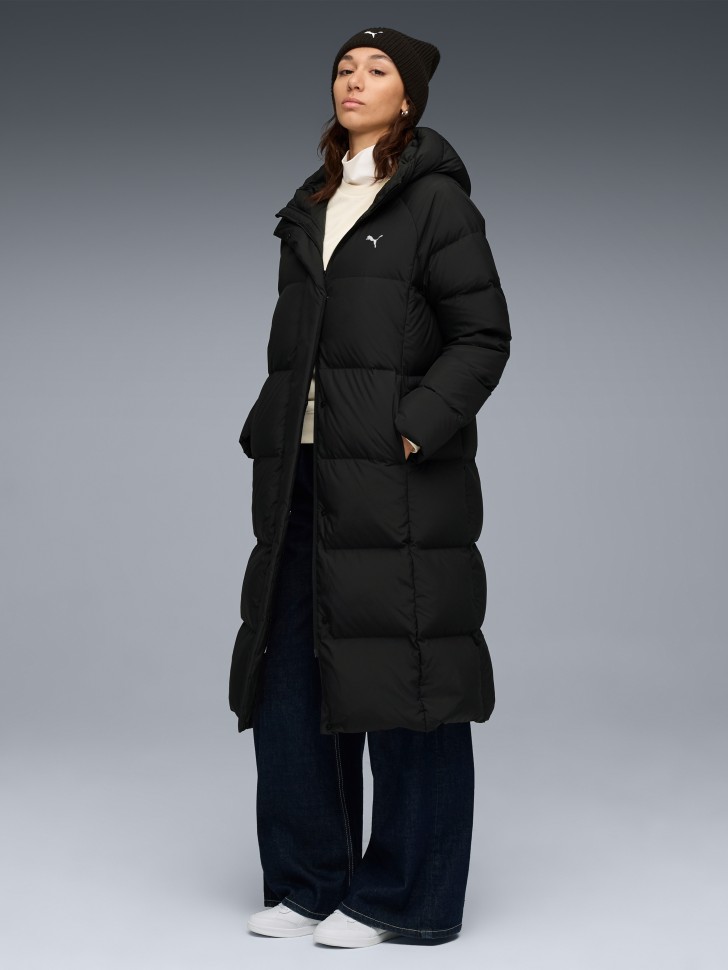 Куртка жіноча Puma Hooded Down Puffer Coat чорна 68839001 изображение 4