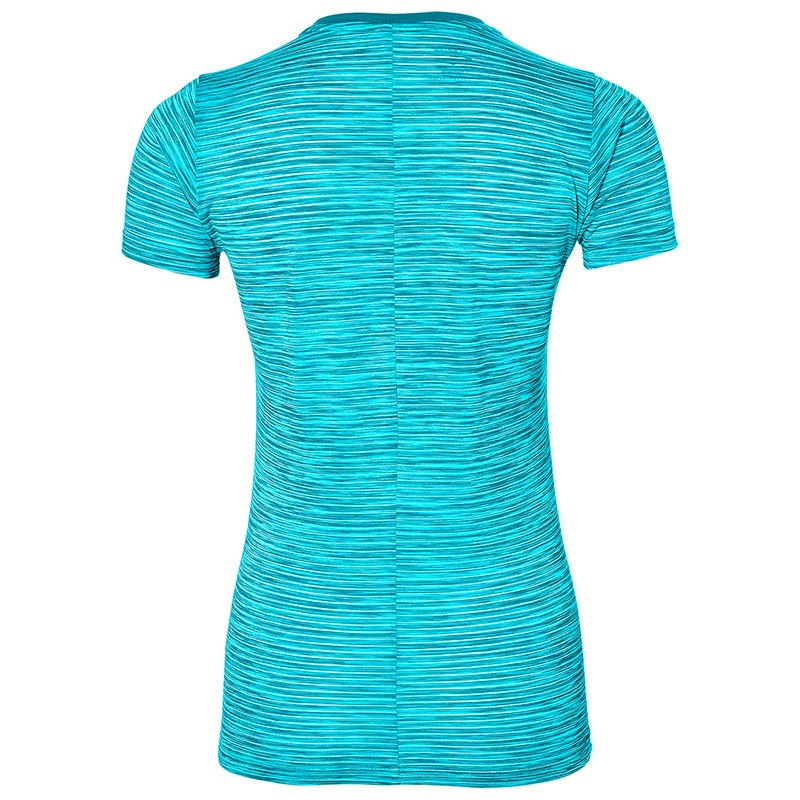 Футболка женская Asics FUZEX V-NECK SS TOP (W) голубая 141214-8065 изображение 2