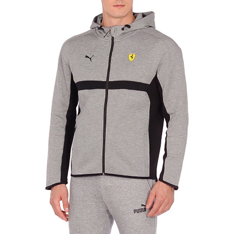 Толстовка мужская Puma SF Hooded Sweat Jacket серая 57670703 — Sport City Толстовка мужская Puma SF Hooded Sweat Jacket серая 57670703