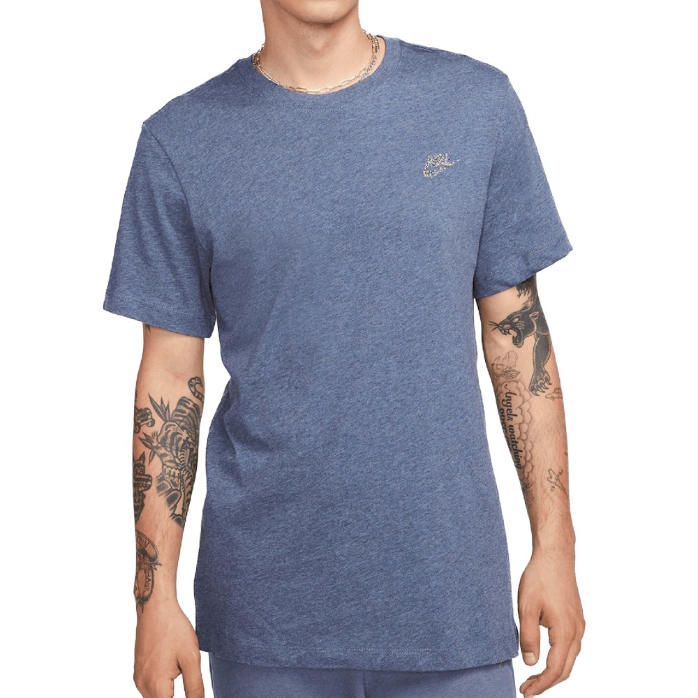 Футболка мужская Nike M NSW CLUB TEE SUST синяя DR7923-491 изображение 4
