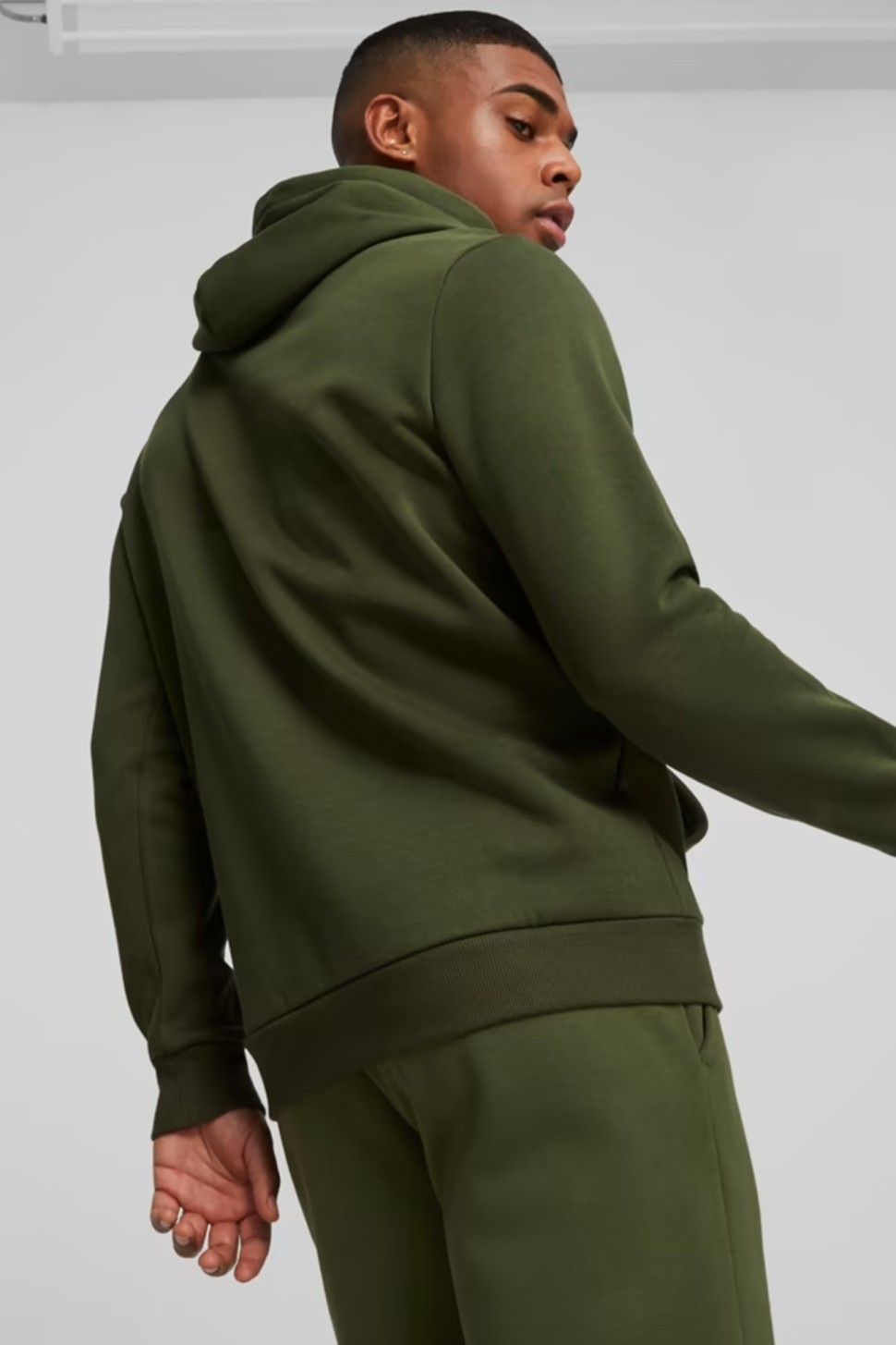Толстовка чоловіча Puma ESS Big Logo Hoodie FL (s) хакі 58668731 — фото 4