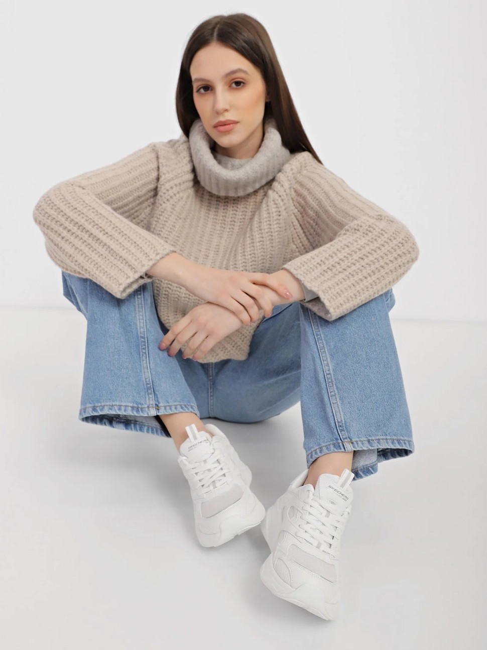 Кросівки жіночі Skechers Bobs Bamina білі 117354 WHT — фото 7