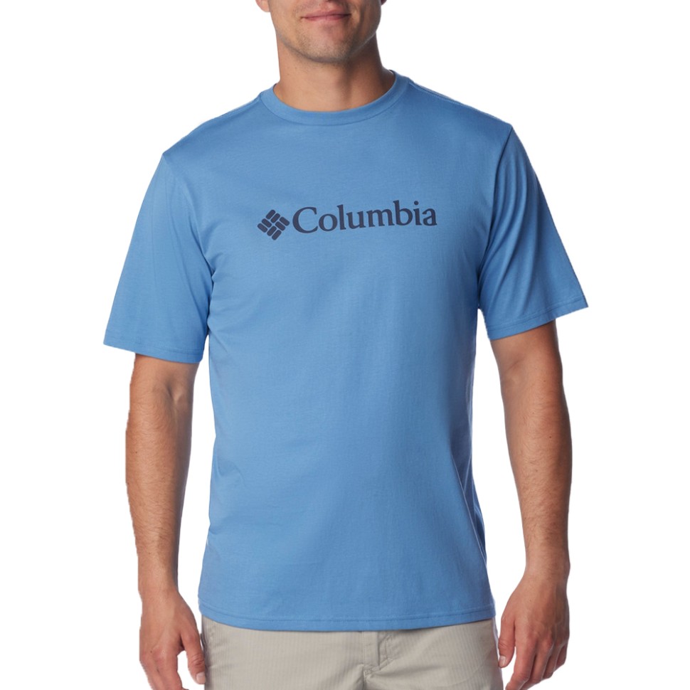 Футболка чоловіча Columbia CSC BASIC LOGO™ SHORT SLEEVE блакитна 1680051-481 — фото 1